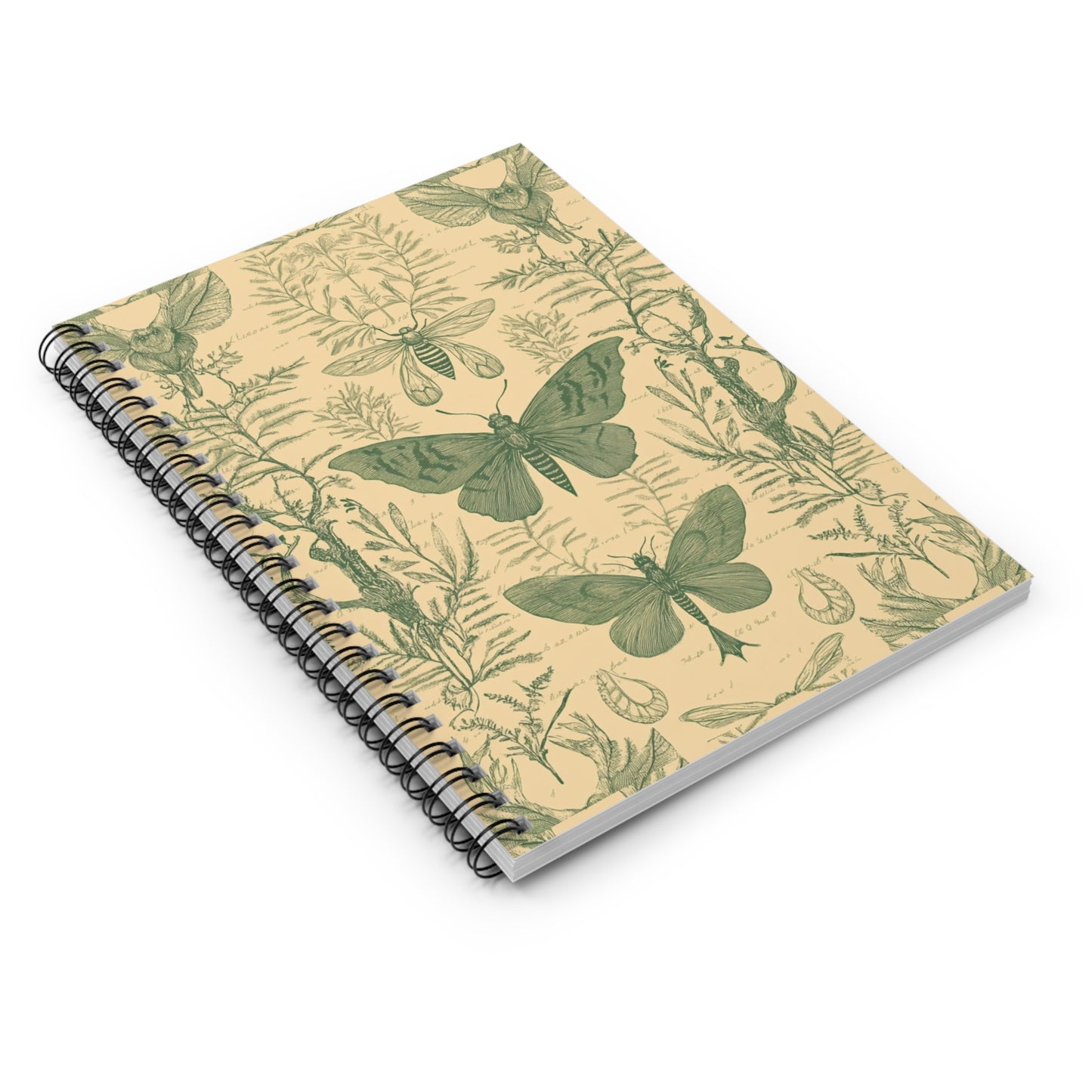 Botanical Insect Spiral Notebook, Eco-Friendly Journal for Nature Lover
