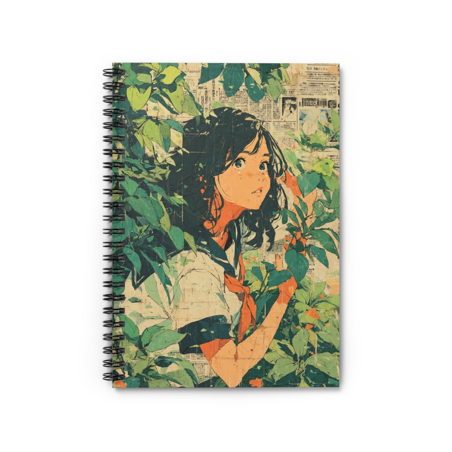 Artistic Spiral Notebook - Ruled Line, Nature Inspired Journal, Eco-Friendly Notebook, Gift for Students, Unique Stationery