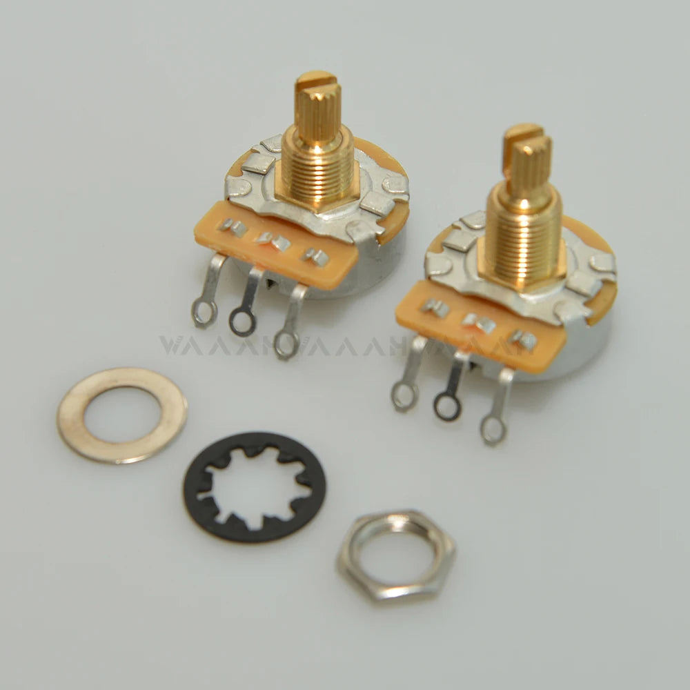 Brass Split Shaft Potentiometer 450G 250K/500K Pots For Electric Guitar and Bass Tone Volume